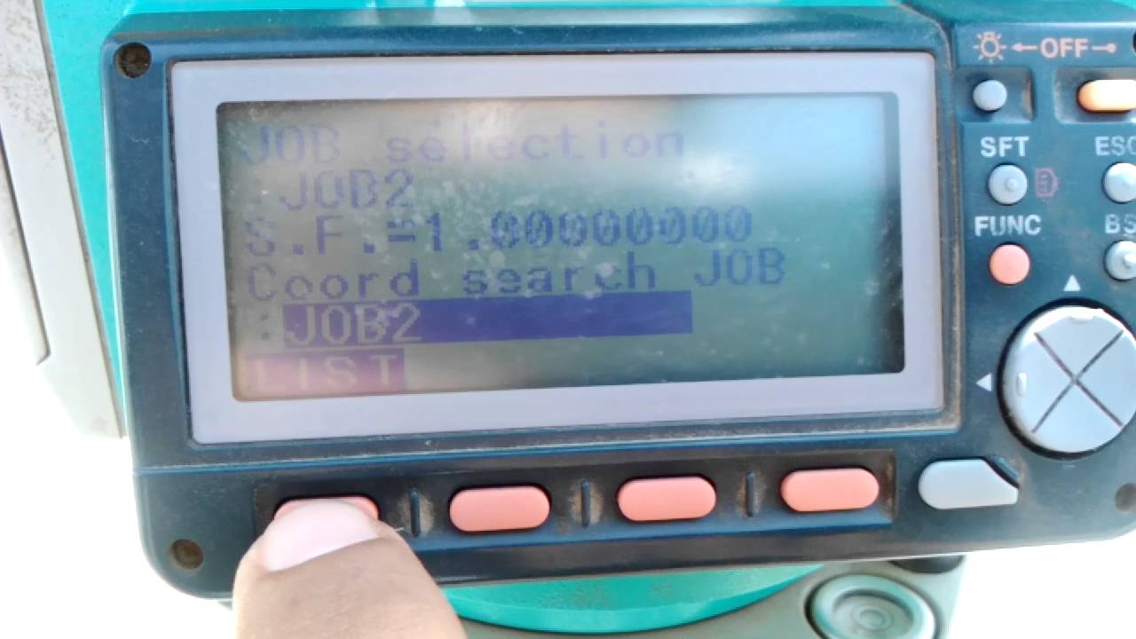 How to make a new job in sokia total station