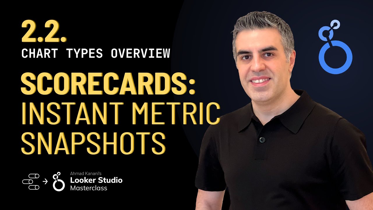 2.2. Scorecards: Instant Metric Snapshots - Looker Studio Masterclass - Google Data Studio Tutorial