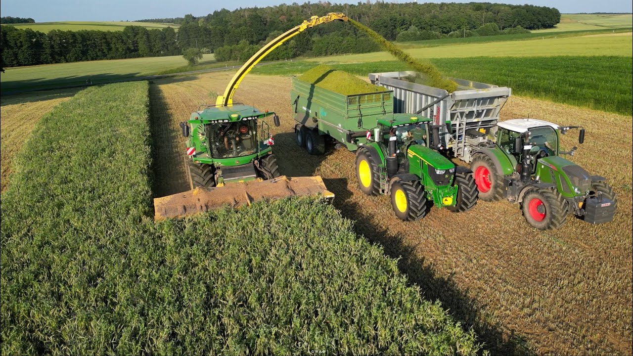 GPS häckseln 2025 | Köhl Harvest | BGA Mellrichstadt | John Deere 9500i und Krone BigX 780