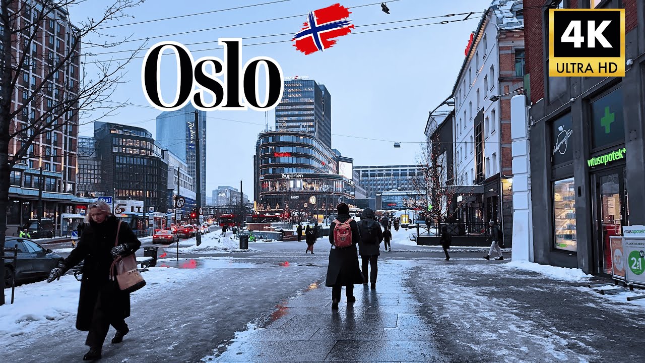 Oslo 🇳🇴 4K walking tour | Winter in Norway’s Beautiful Capital
