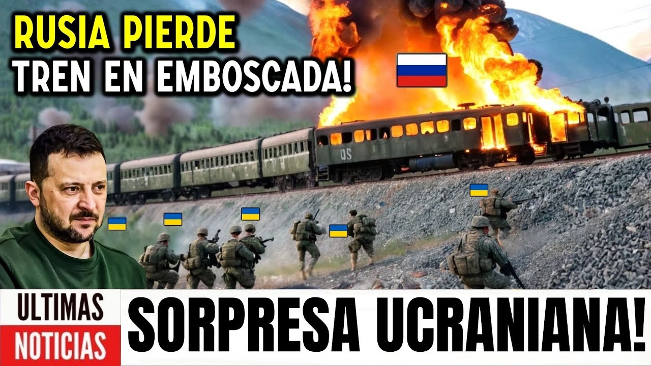 Ataque Sorpresa de Ucrania! Tren de suministros militares de Rusia destruido en emboscada!