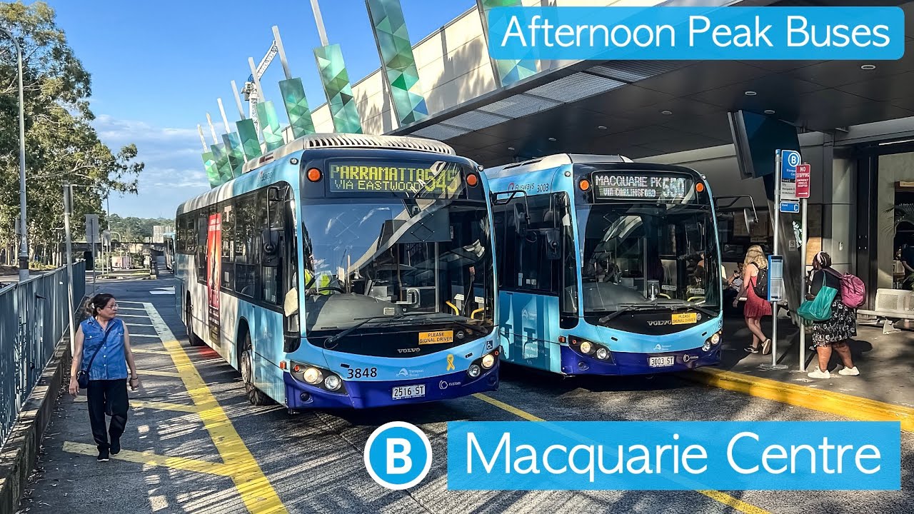 Transport for Sydney Vlog 949: Macquarie Centre Afternoon Peak Buses