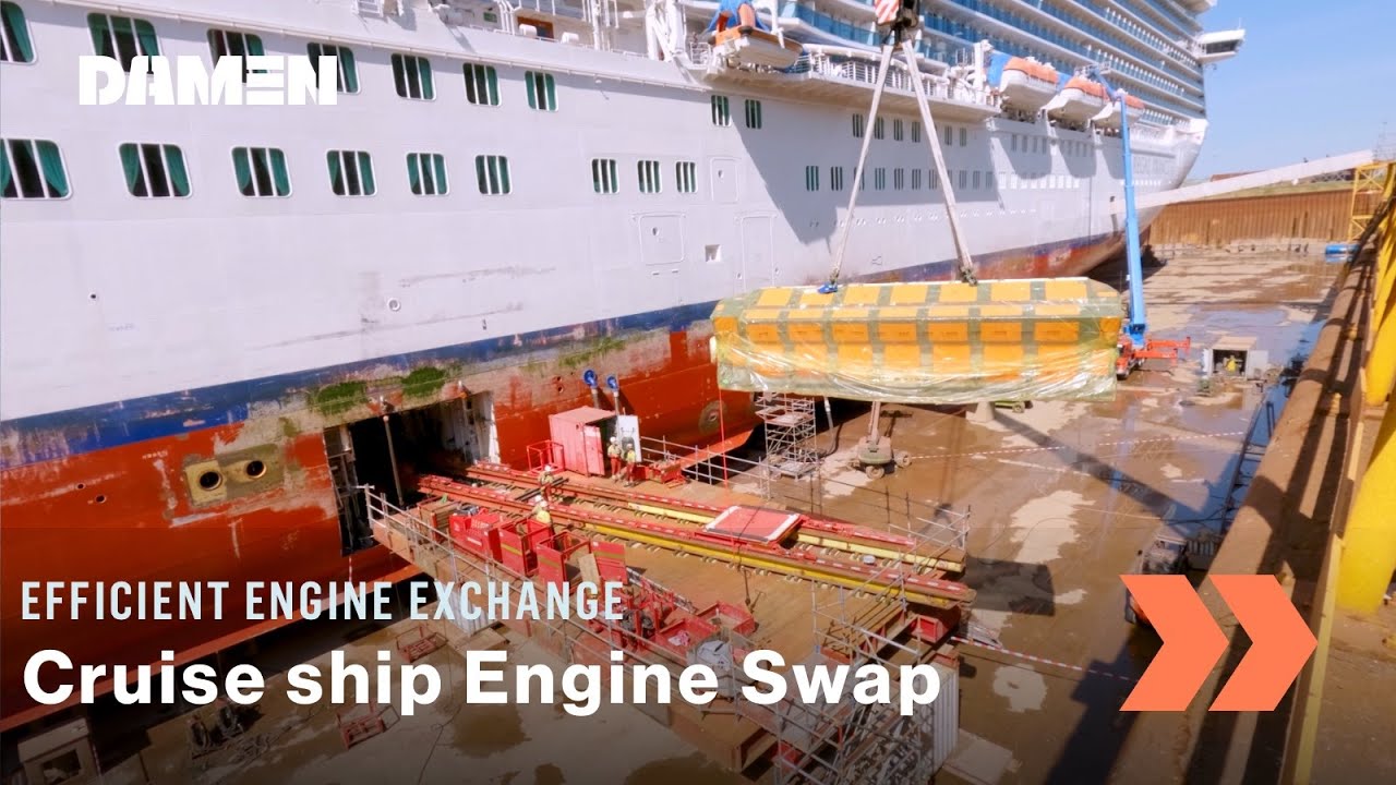 Regal Princess Engine Swap at Damen Shiprepair | Efficient Engine Exchange | Damen