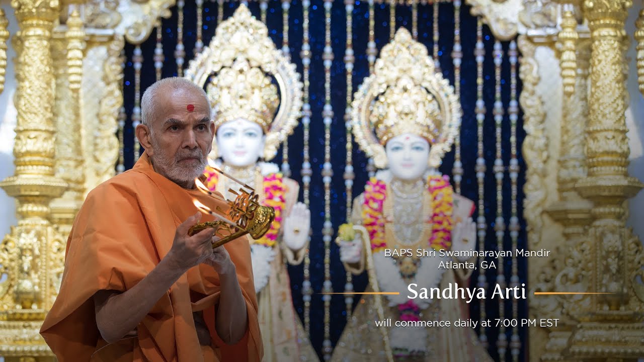 BAPS Shri Swaminarayan Mandir - Atlanta, GA - Live Sandhya Arti