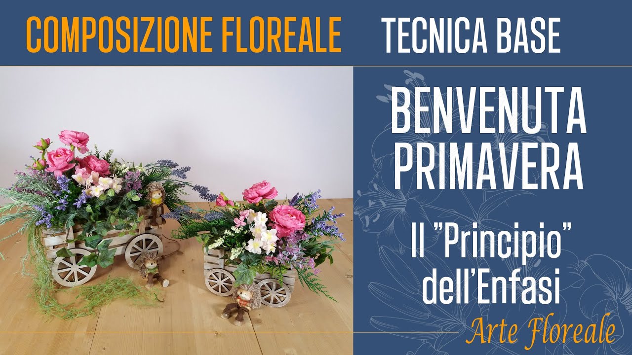 Allestimento floreale con fiori artificiali di primavera: il Principio dell'Enfasi