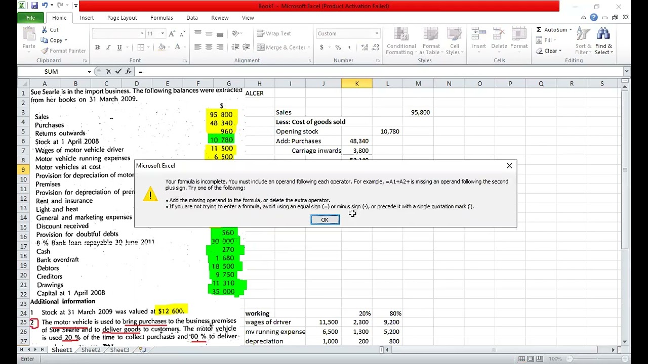 Final accounts practice   sue searle soci and sofp