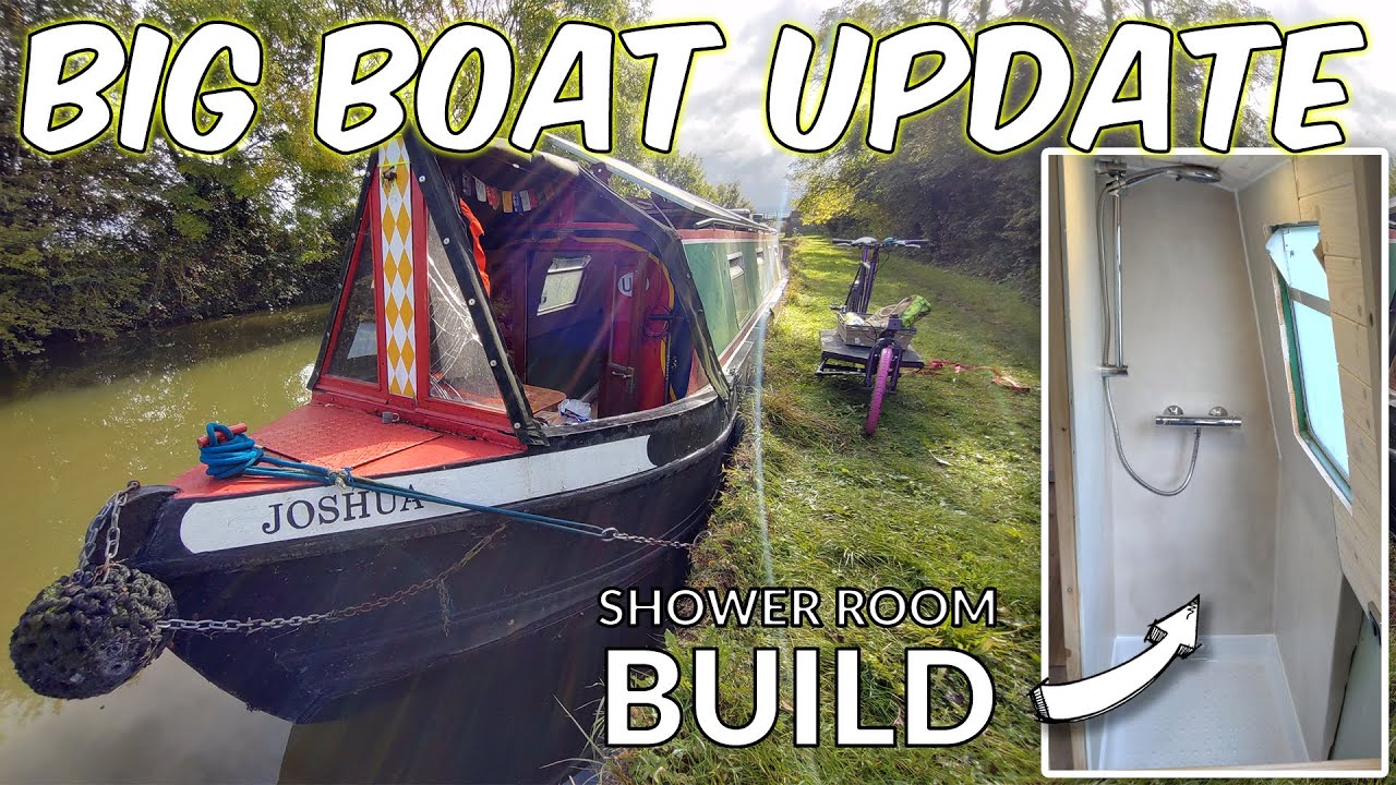 Renovating a narrowboat EP9 - Building a shower room in a canal boat!