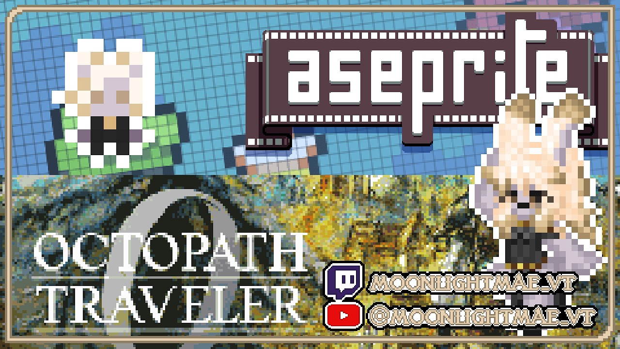 [Pixel Art] updating throwable sprite + custom rabbit&steel skin! OCTOPATH 0 later~