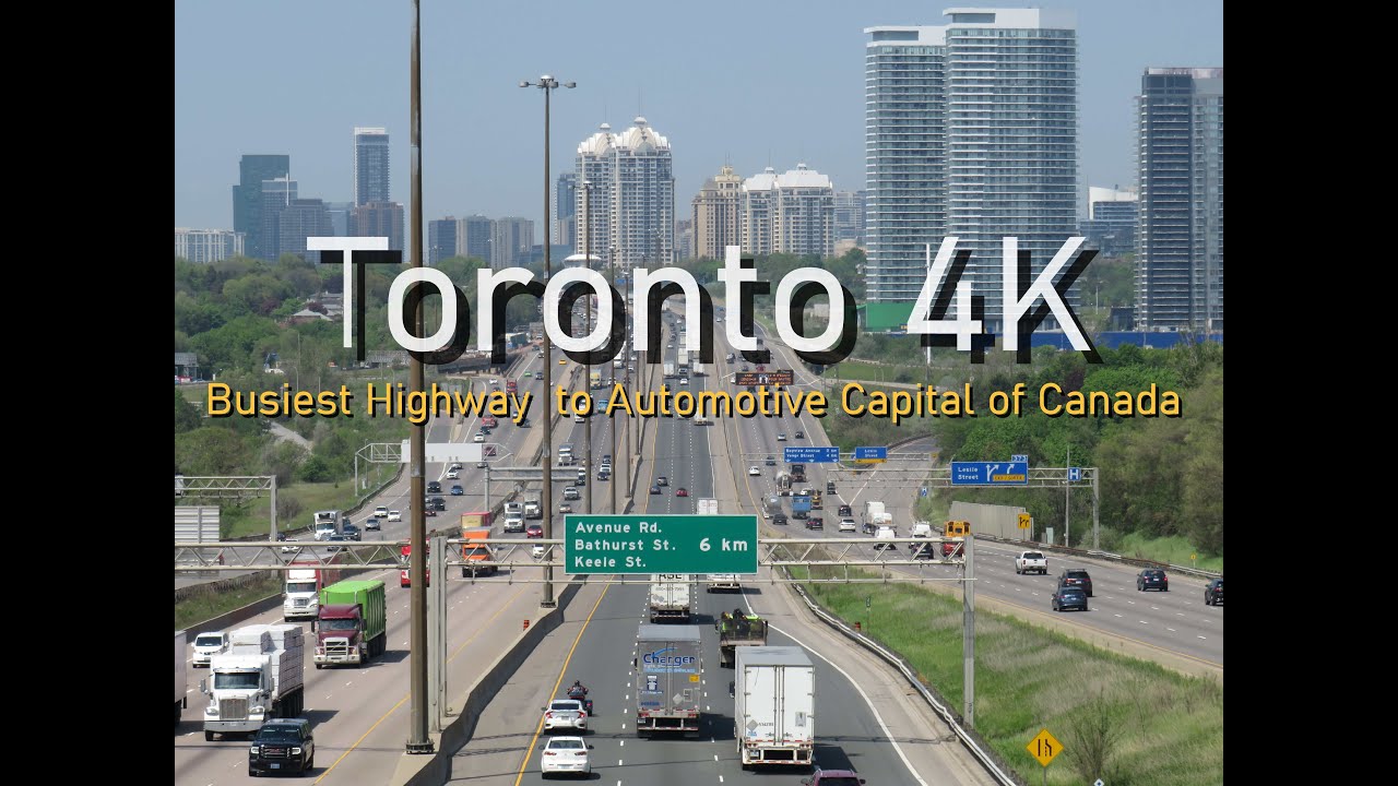 Driving on Canada Busiest Highway 401 to Automotive Capital Of Canada, Oshawa