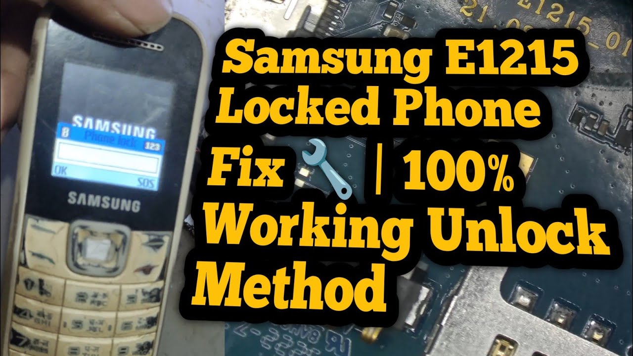 Samsung E1215 Locked Phone Fix 🔧 | 100% Working Unlock Method