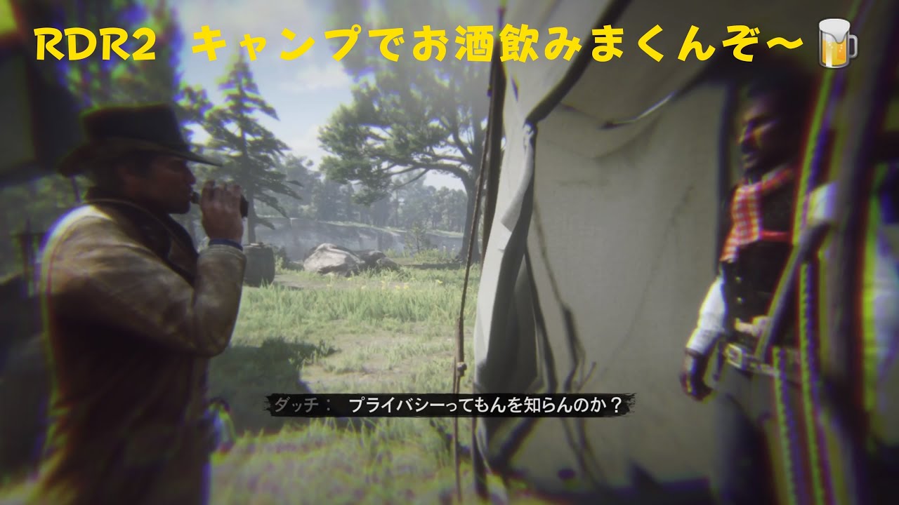 RDR2  キャンプでお酒飲みまくんぞ〜🍺