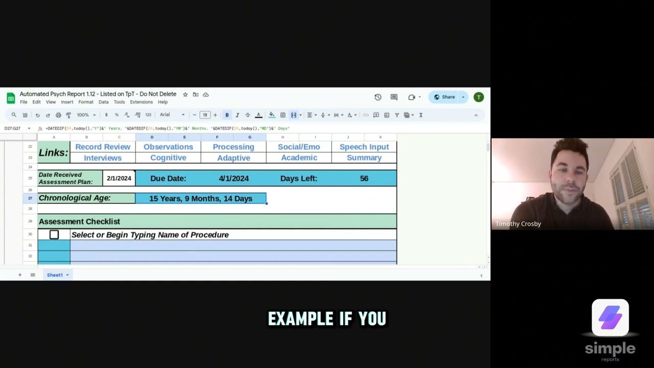 Automated Psychoeducational Report Dashboard