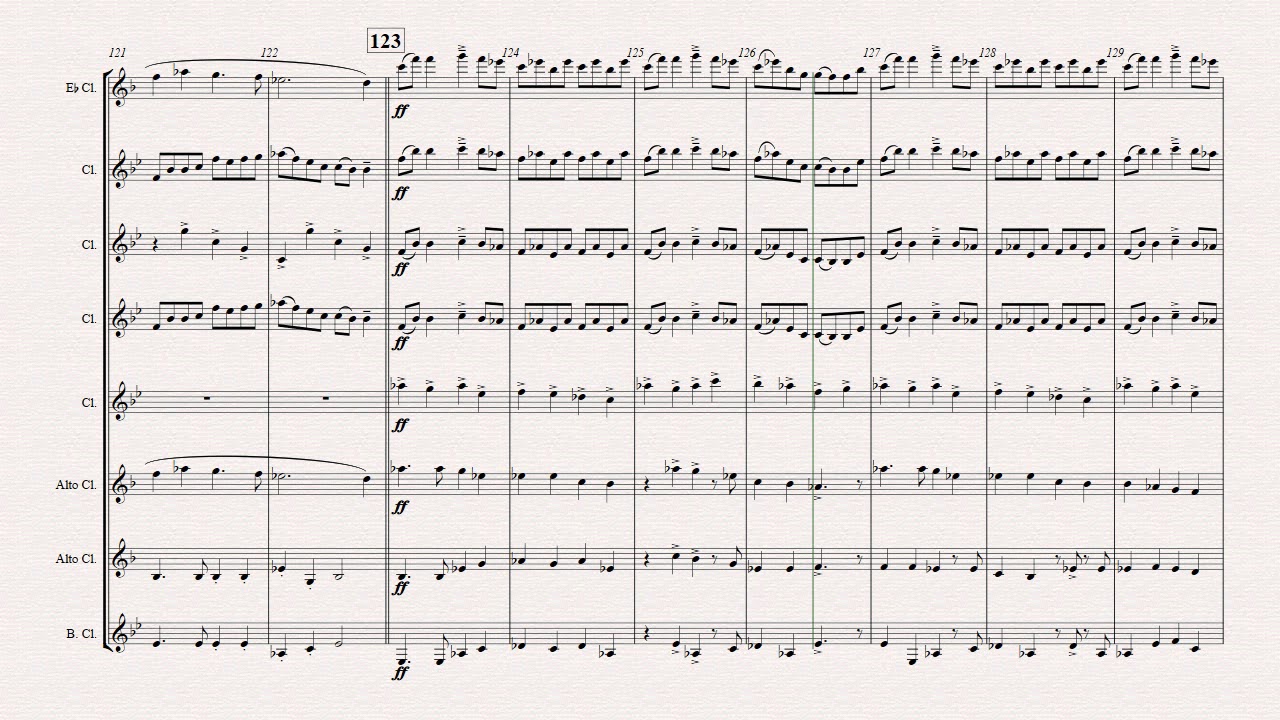 Molly on the shore (Ab) - Irish Folk - Clarinet Choir - Octet - Arrangement: Thomas H. Graf