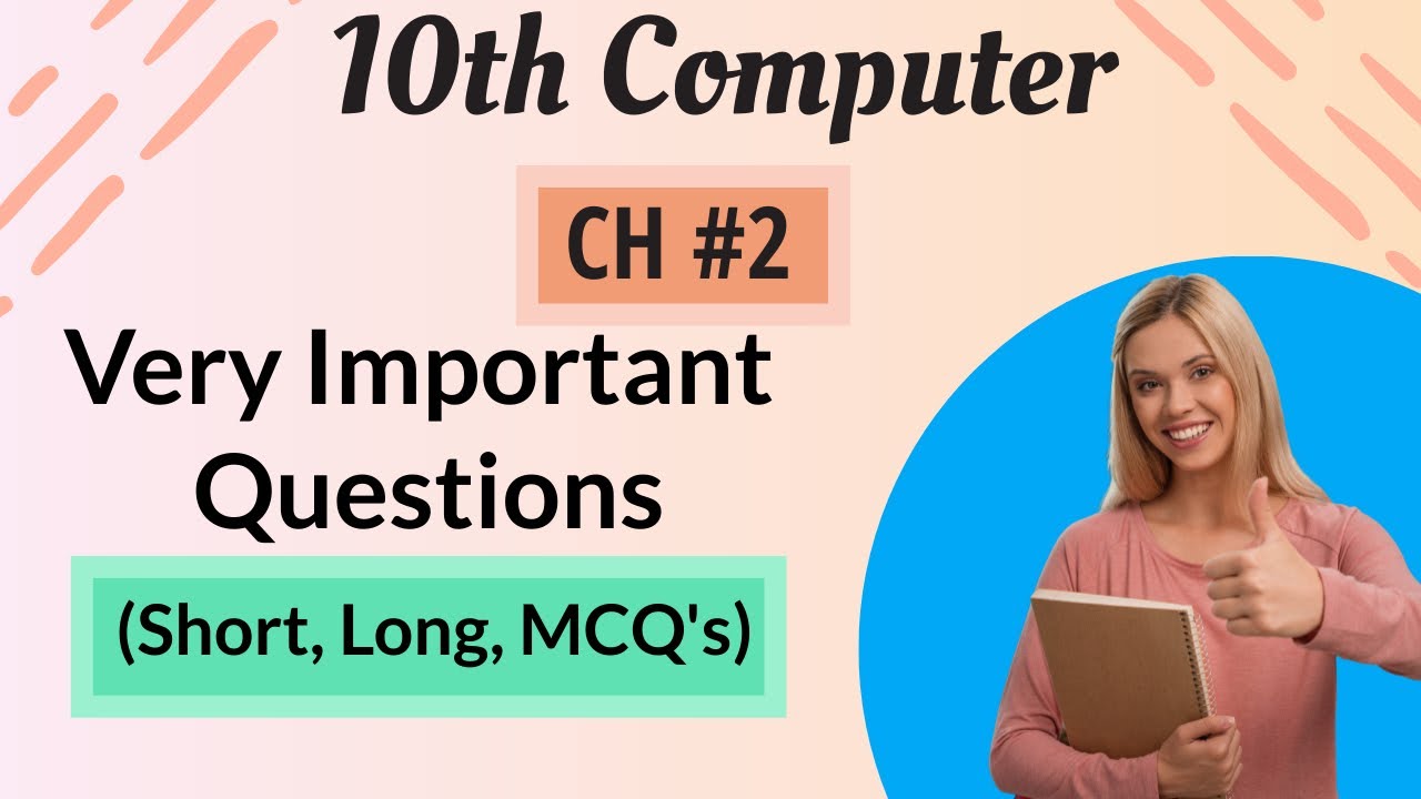 class 10 computer chapter 2 important questions | 10th class important questions 2023