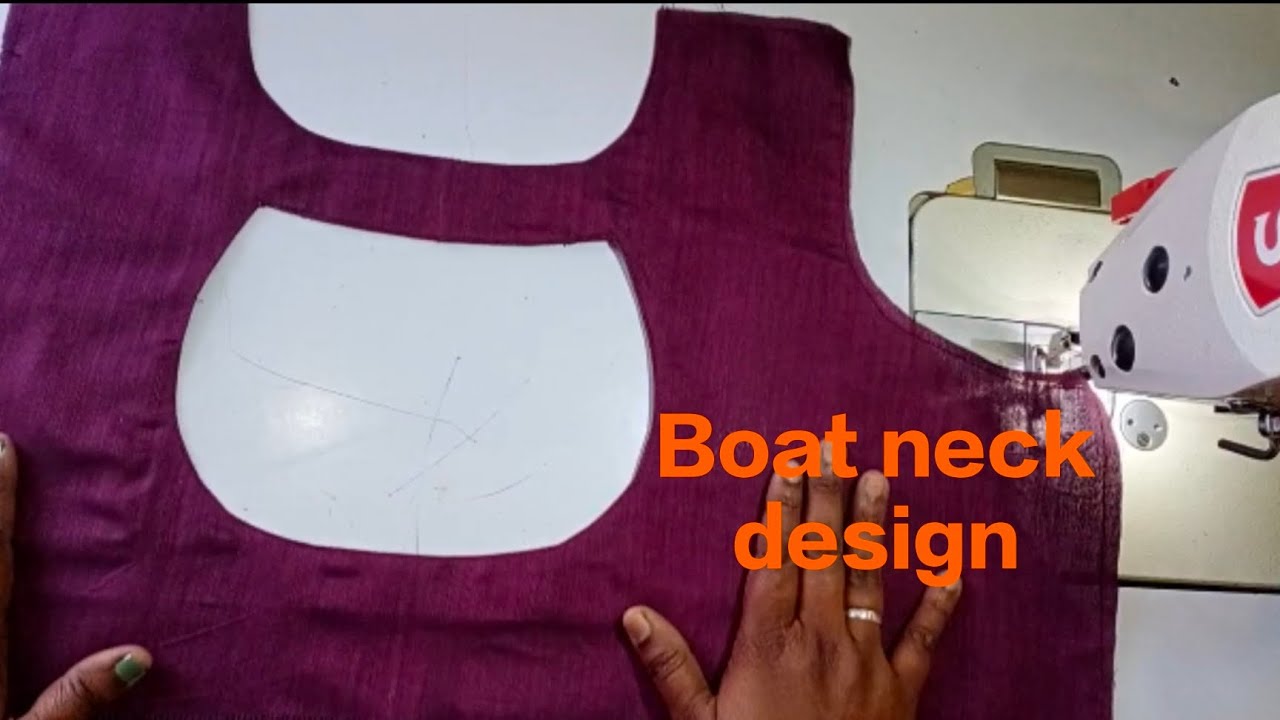 Boat neck design blouse cutting and stitching video 