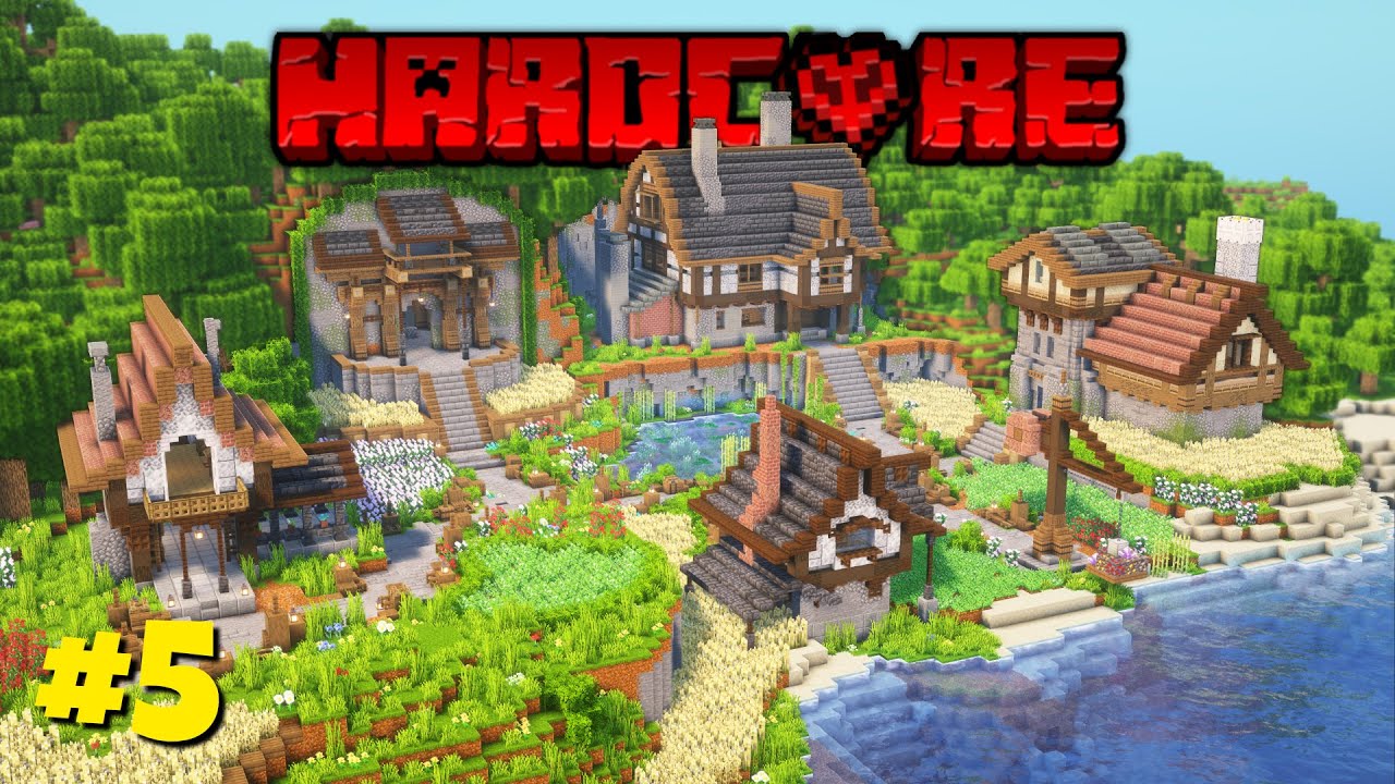 I Built The Mining Town I've always wanted in Hardcore Minecraft!
