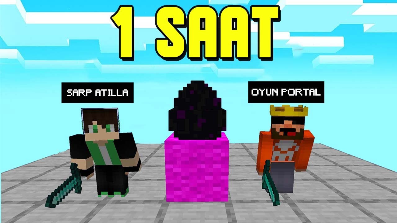 MINECRAFT ama 1 SAAT EGG WARS OYNAMAK