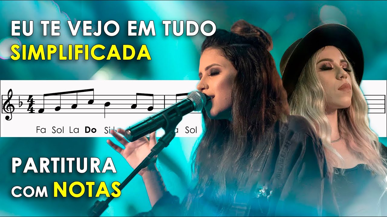 Eu Te Vejo Em Tudo | Partitura com Notas para Flauta Doce, Violino | Casa Worship