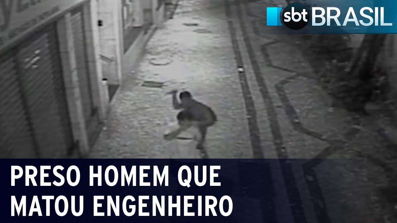 Assassino de engenheiro é preso; homem disse que saiu com vontade de matar | SBT Brasil (18/03/22)