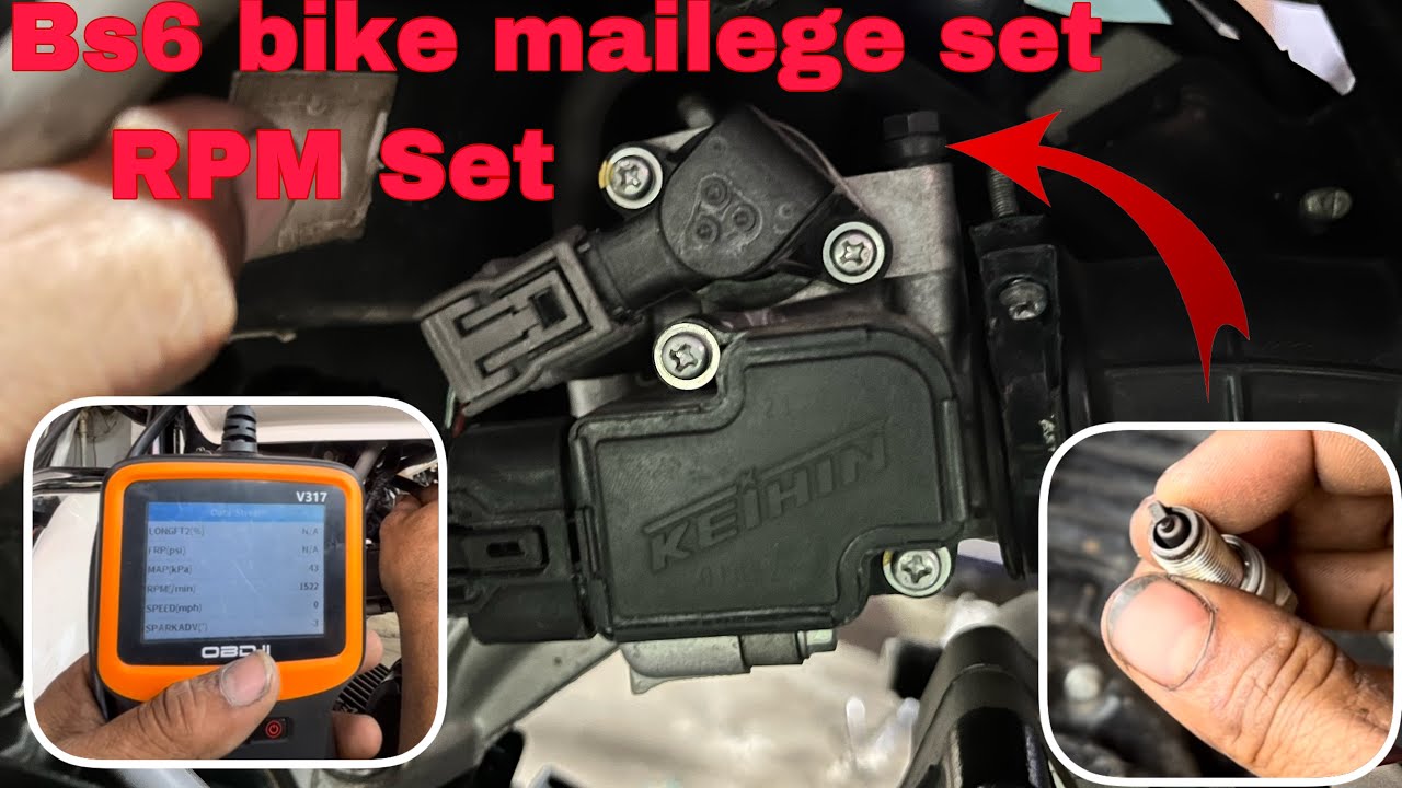 Splendor Bs6 bike m mailege set Rpm set kase kare Dekhiy