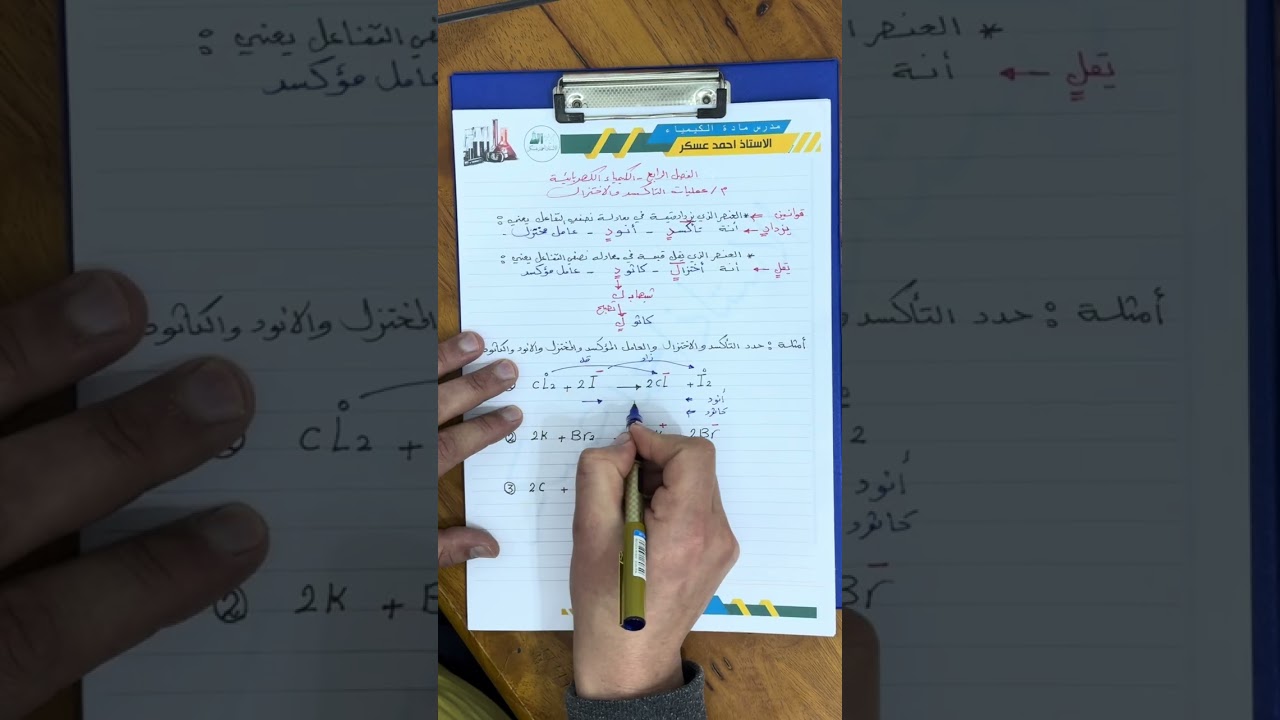 كيمياء السادس الفصل الرابع المحاظرة الاولى