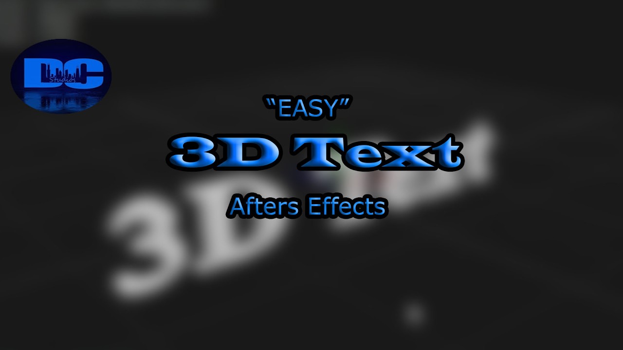 How To Make 3D Text in After Effects (Element 3D)