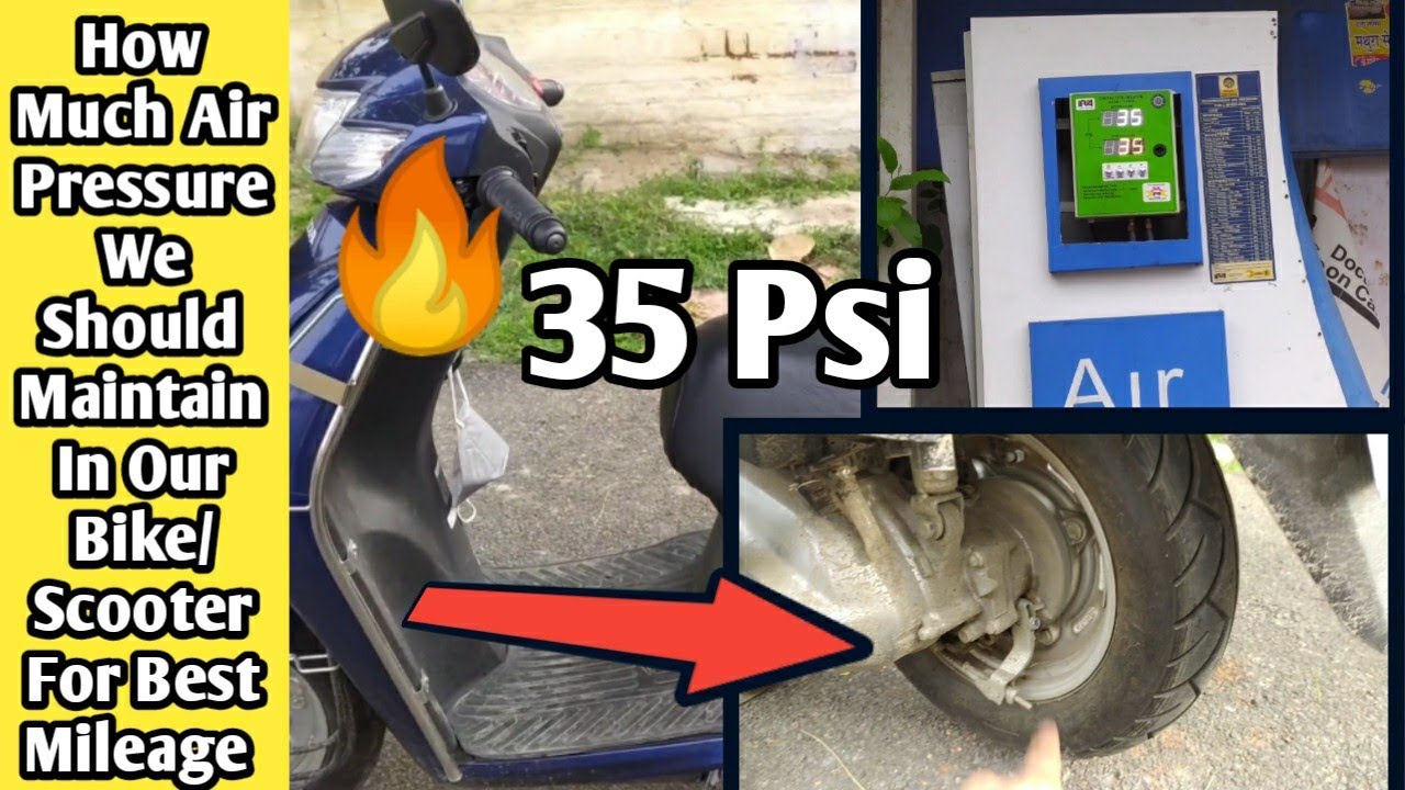 How Much Tyre Pressure Should We Maintain In Our Bike/Scooter For Good Mileage 🔥