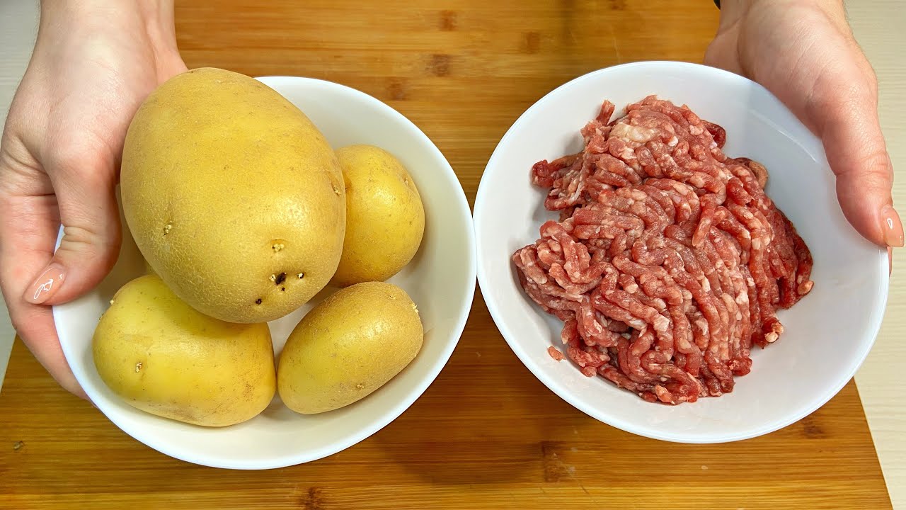 У ВАС ЕСТЬ КАРТОФЕЛЬ И МЯСНЫЙ ФАРШ? ПОПРОБУЙТЕ СДЕЛАТЬ ЭТО ПРОСТОЙ И БЫСТРЫЙ РЕЦЕПТ asmr