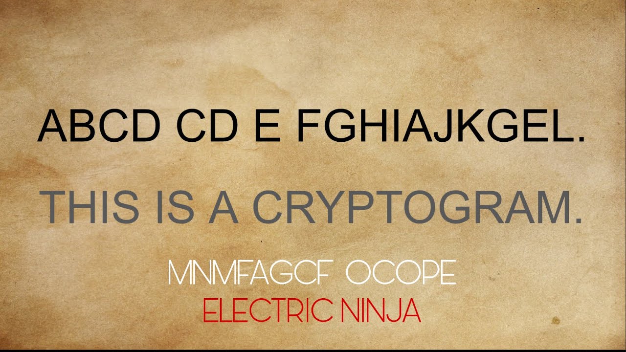 Cryptograms - How to Solve a Cryptogram