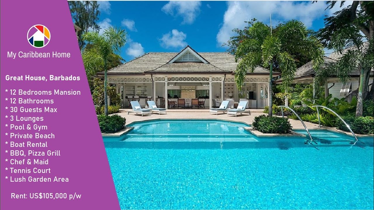 Rental Villa: The Great House, Barbados.