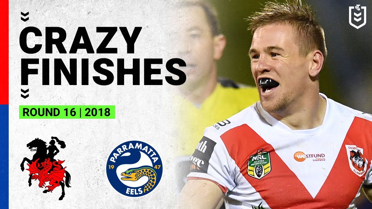 NRL Highlights | Crazy NRL Finishes: St George Illawarra Dragons v Parramatta Eels | Round 16, 2018