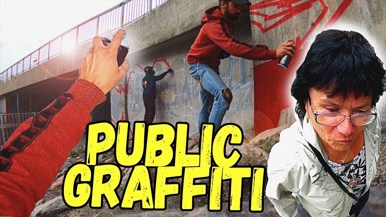 GRAFFITI IN PUBLIC | GoPro POV | ACTION | BOMBING | OSLO GRAFF
