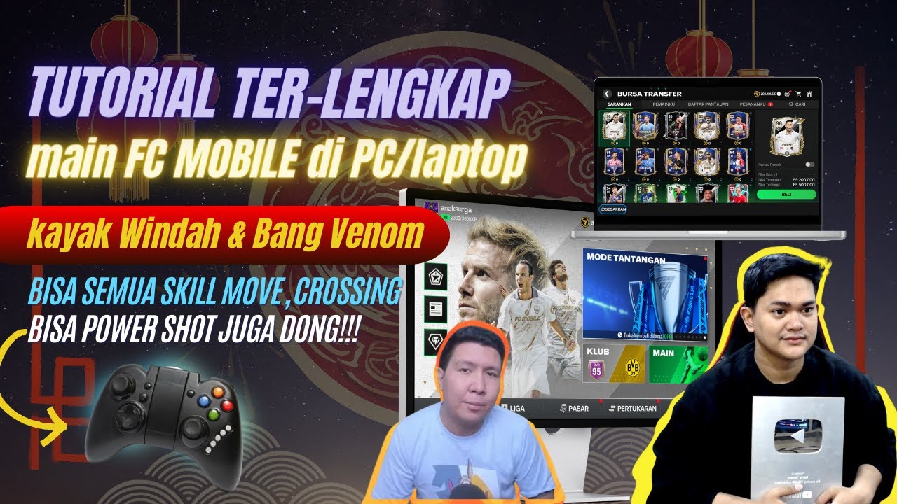 TUTORIAL MAIN GAME FC MOBILE DI PC ATAU LAPTOP PALING MUDAH! SETTINGAN STIK PC UNTUK MAIN FC MOBILE!