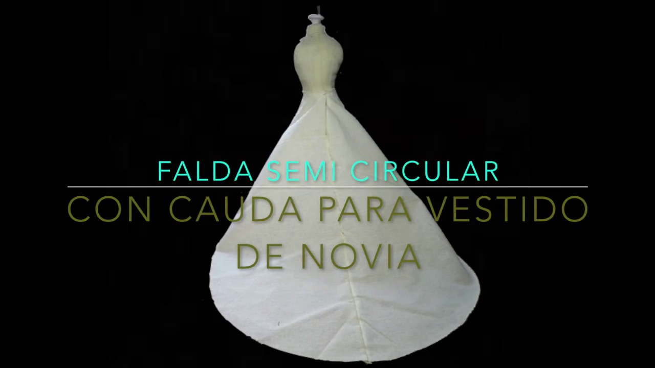 FALDA CIRCULAR CON CAUDA ( vestido de novia)