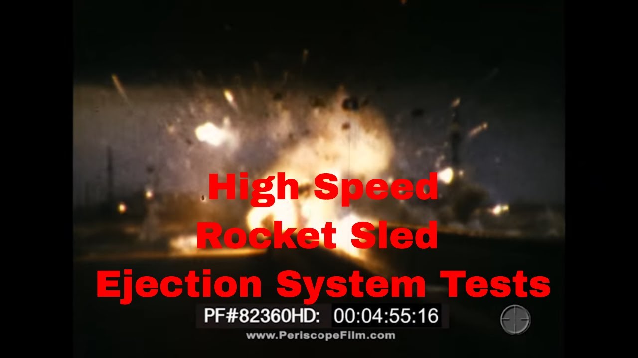 HIGH SPEED ROCKET SLED EJECTION SEAT TESTS & PENETRATING WARHEAD TESTS  HURRICANE MESA 82360