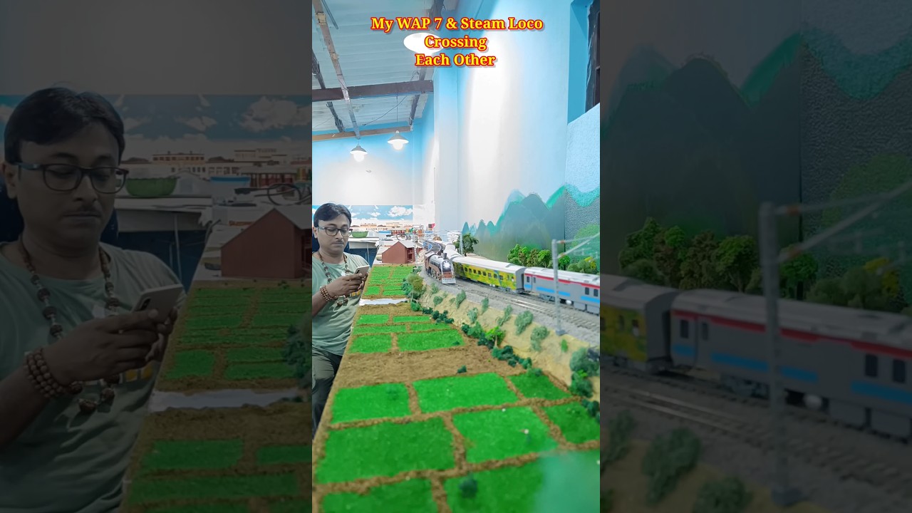 Indian Railways Steam Loco Model & WAP-7 Model | train video 