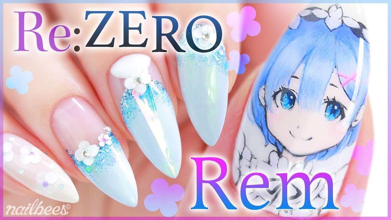 ☆ Re:Zero Rem Inspired Nail Art ☆