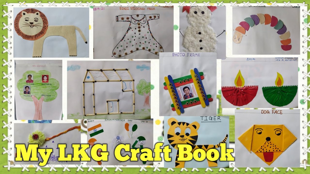 My LKG Craft Book/ school crafting activities/crafting videos for kids/ LKG/UKG class crafting