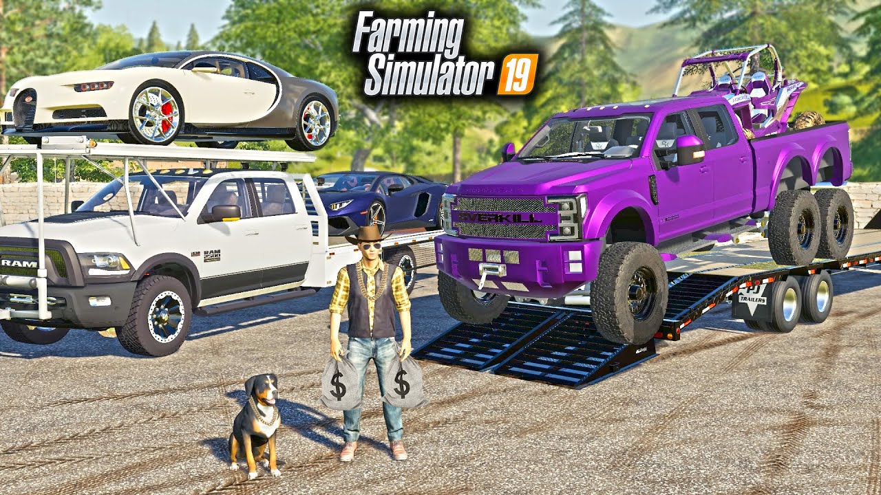 MR. CHOW HELPS REPO A $2,000,000 BUGATTI & CUSTOM F-550 TRUCK! | FARMING SIMULATOR 2019