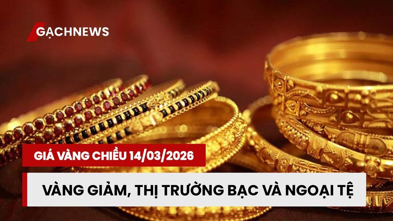 GIÁ VÀNG CHIỀU 14/03/2026:  Vàng giảm, thị trường bạc và ngoại tệ