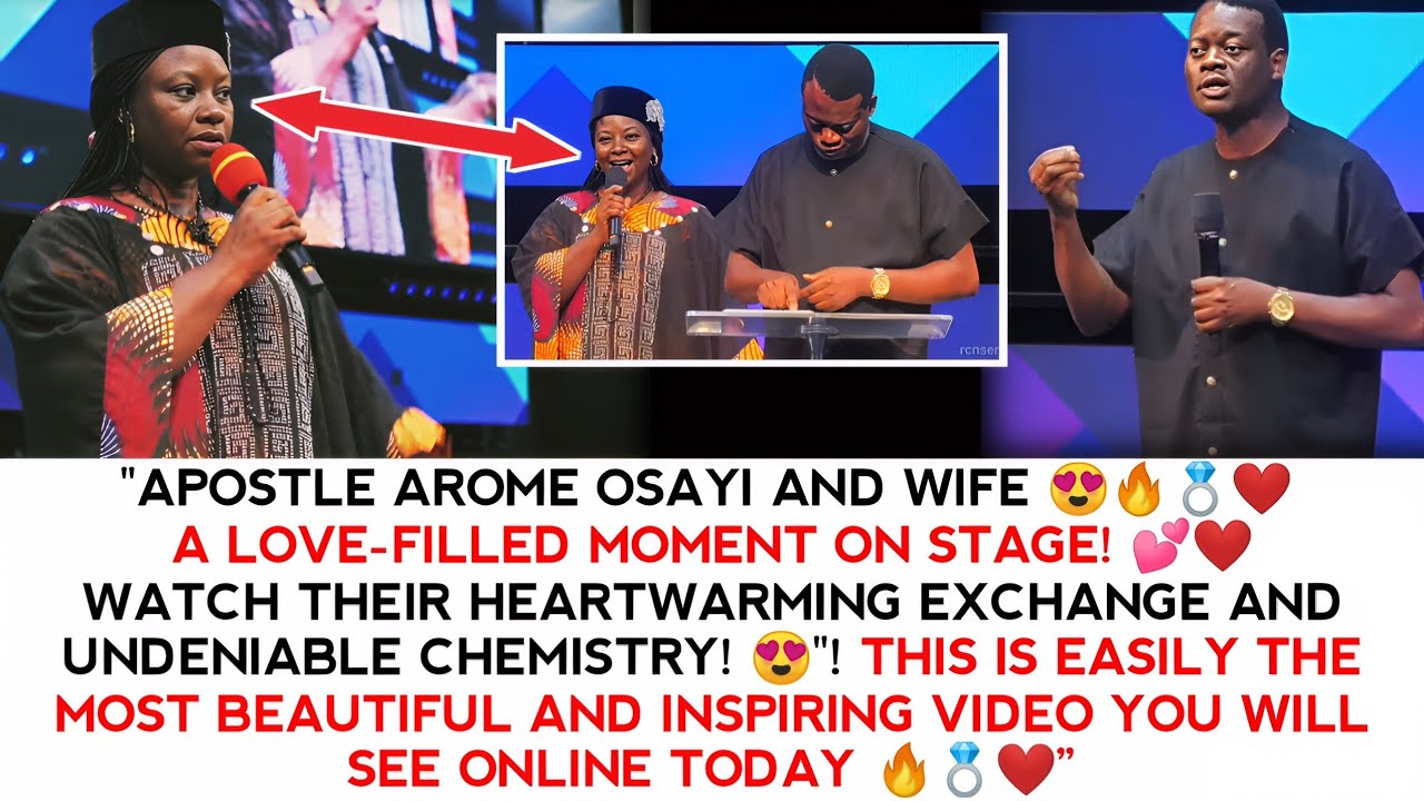 APOSTLE AROME OSAYI AND HIS WIFE SHARE A HEARTWARMING, LOVE-FILLED MOMENT LIVE ON STAGE 💍🔥❤️ GE💍❤️