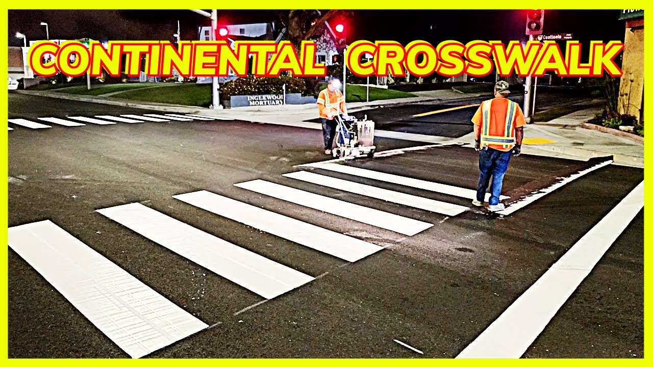 USA - PEDESTRIAN CONTINENTAL CROSSWALK Centinela Ave. ROADMAX and POTTERS - PART 5 @MasterWorkers