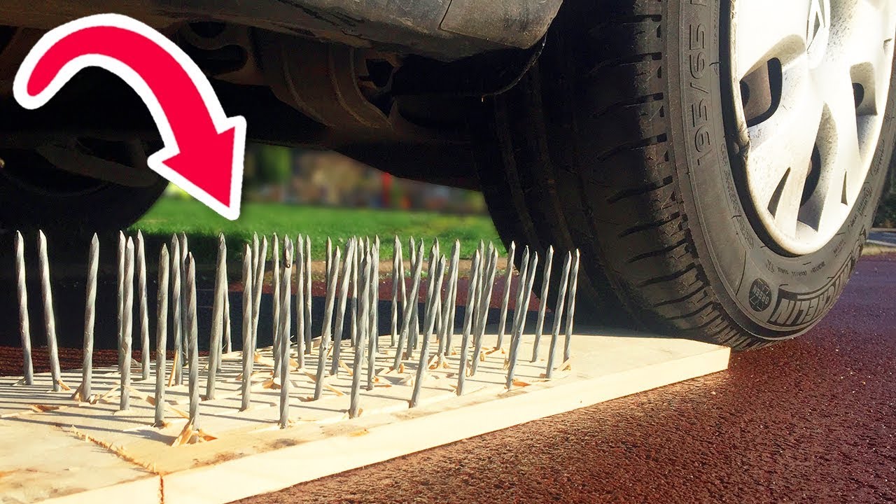 Experiment CAR vs 200 NAILS | Crushing Crunchy & Soft Things by Car!