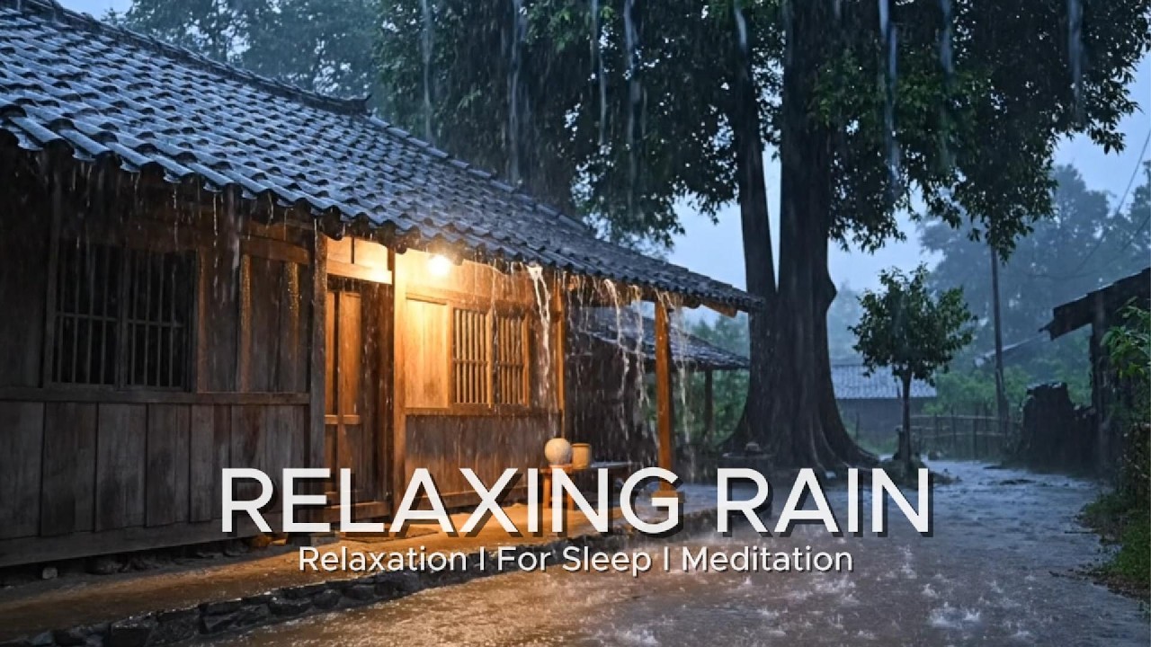 Stop Overthinking Tonight with Heavy Rain & Thunder Over the Car During a Storm