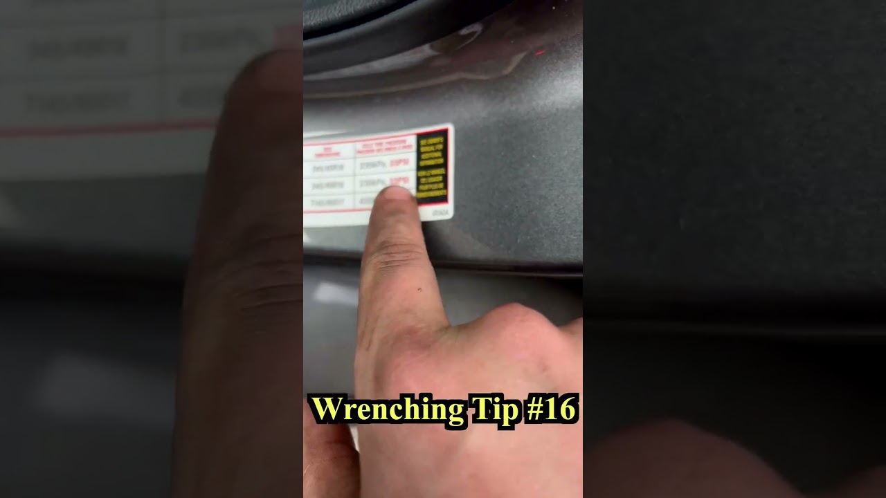 How To Find The CORRECT Tire Pressure For Your Car.