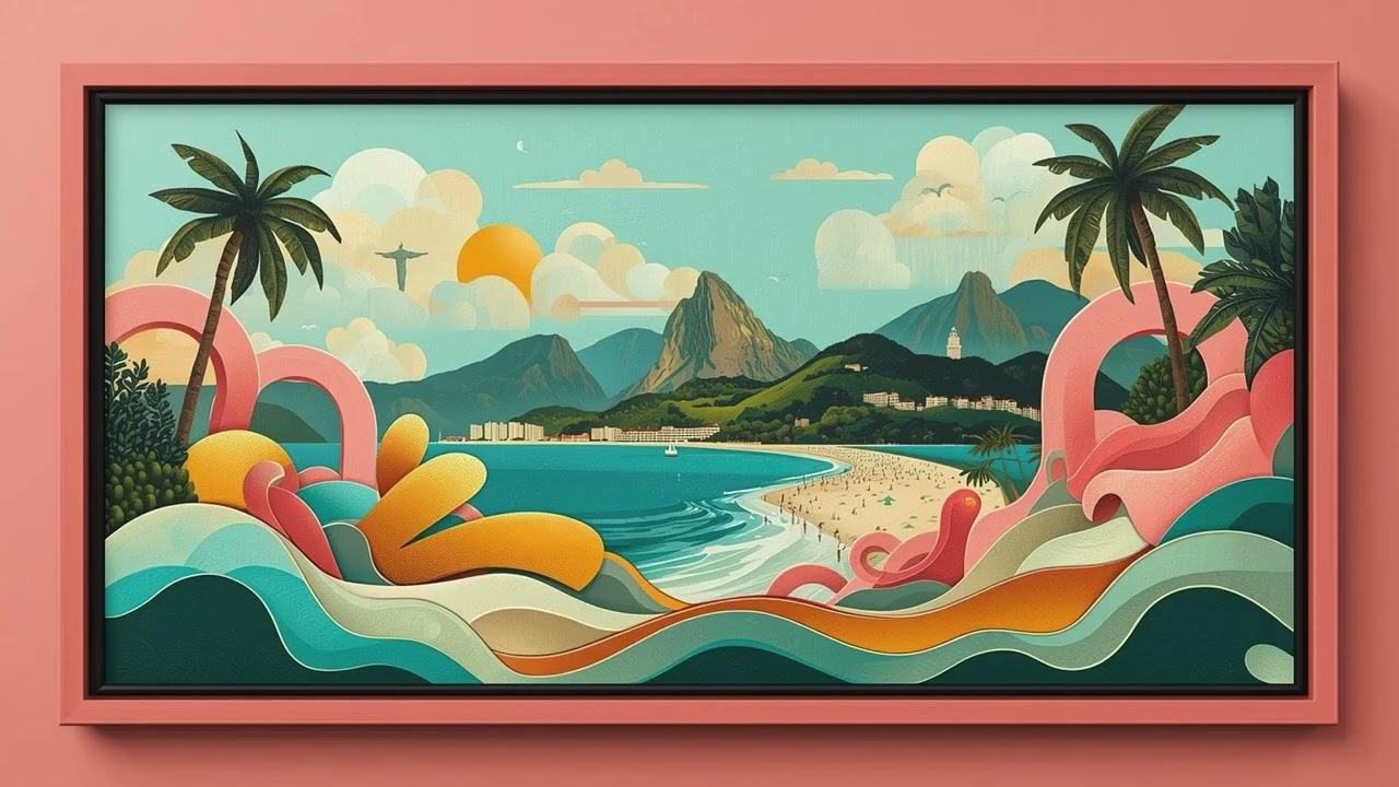 TV Art Gallery Loop |  Dreams of Rio &ndash; In the Style of Tarsila do Amaral | Relaxing Background