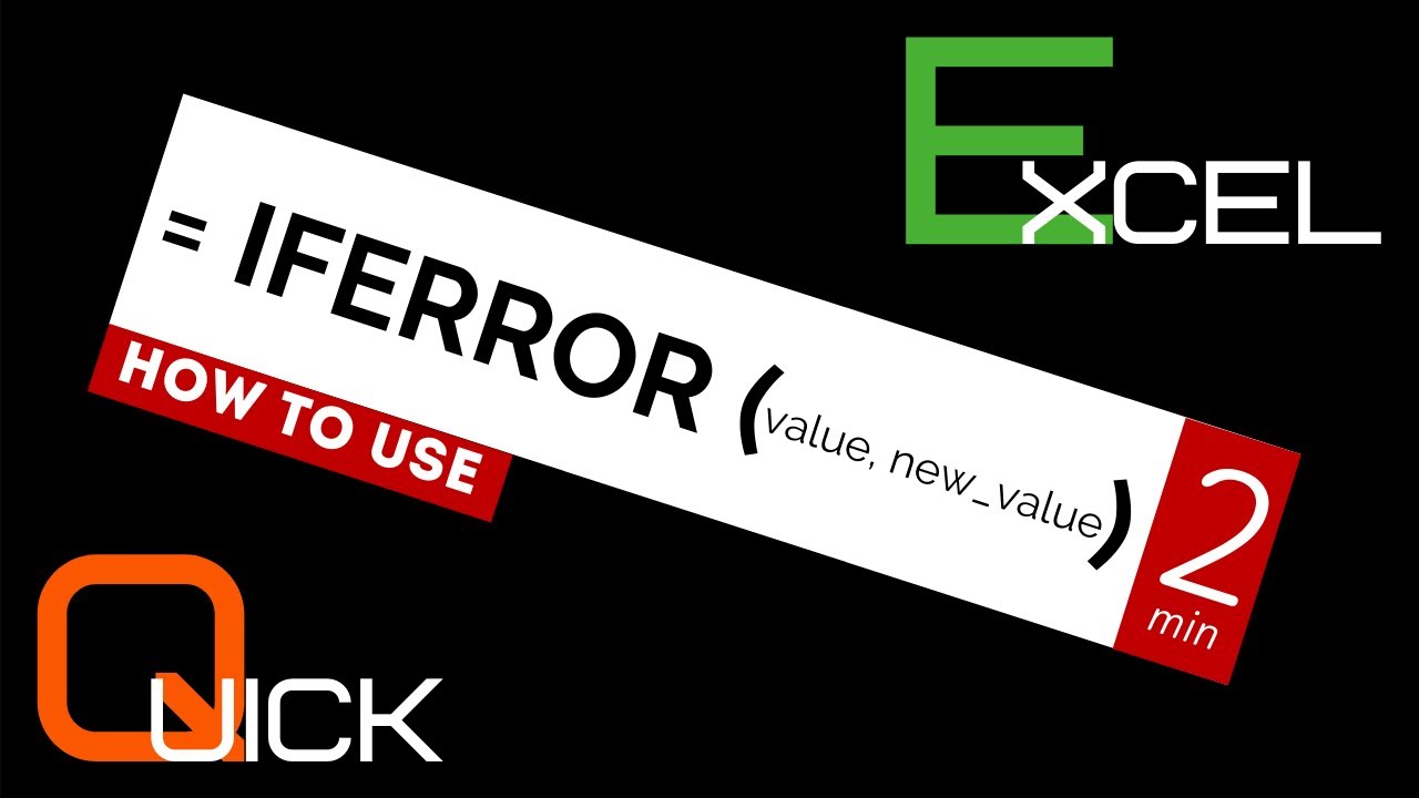 How to use the IFERROR formula | Excel Basics