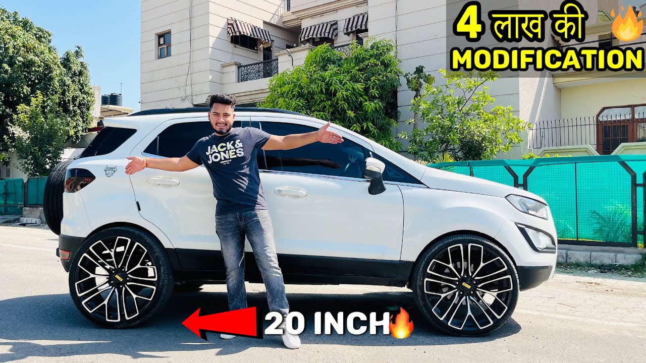 ये देखलो 200% Z Black Modified Ford EcoSport को बना दिया Mafia Car🔥😱 20 inch Alloy Wheels