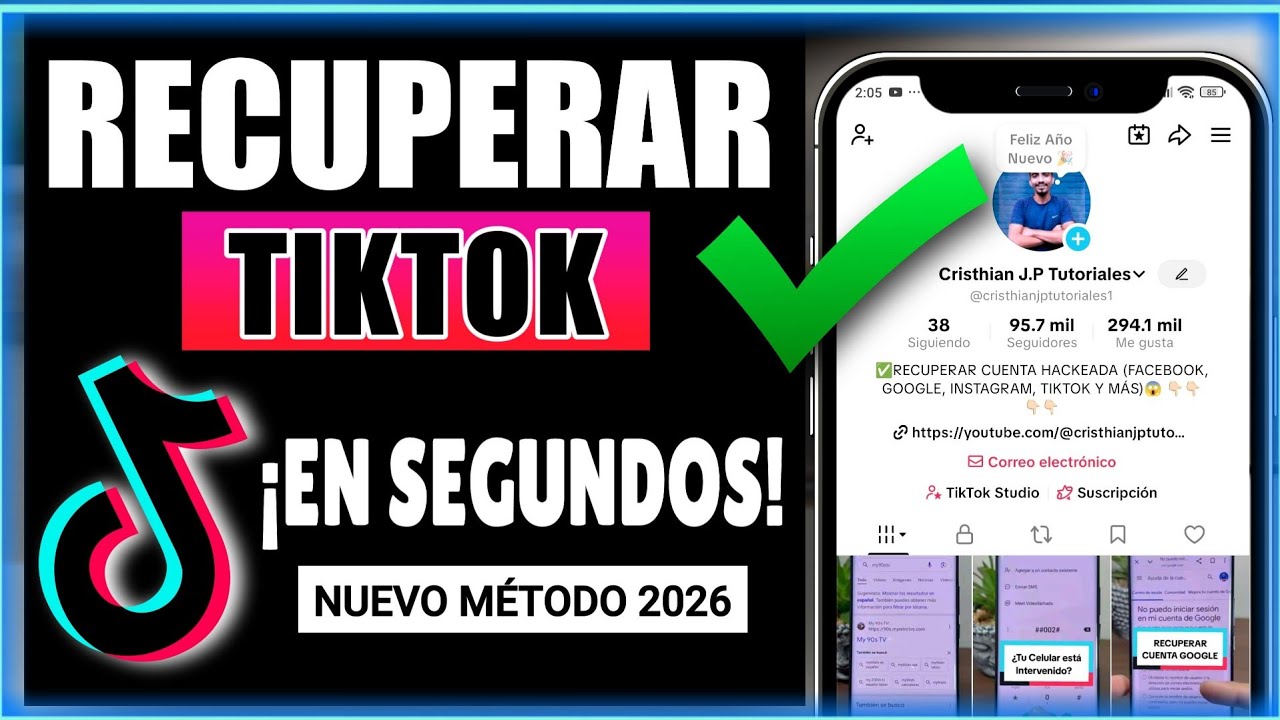✅Cómo RECUPERAR mi CUENTA de TIKTOK 2026 ❌Sin correo y sin recordar la contraseña