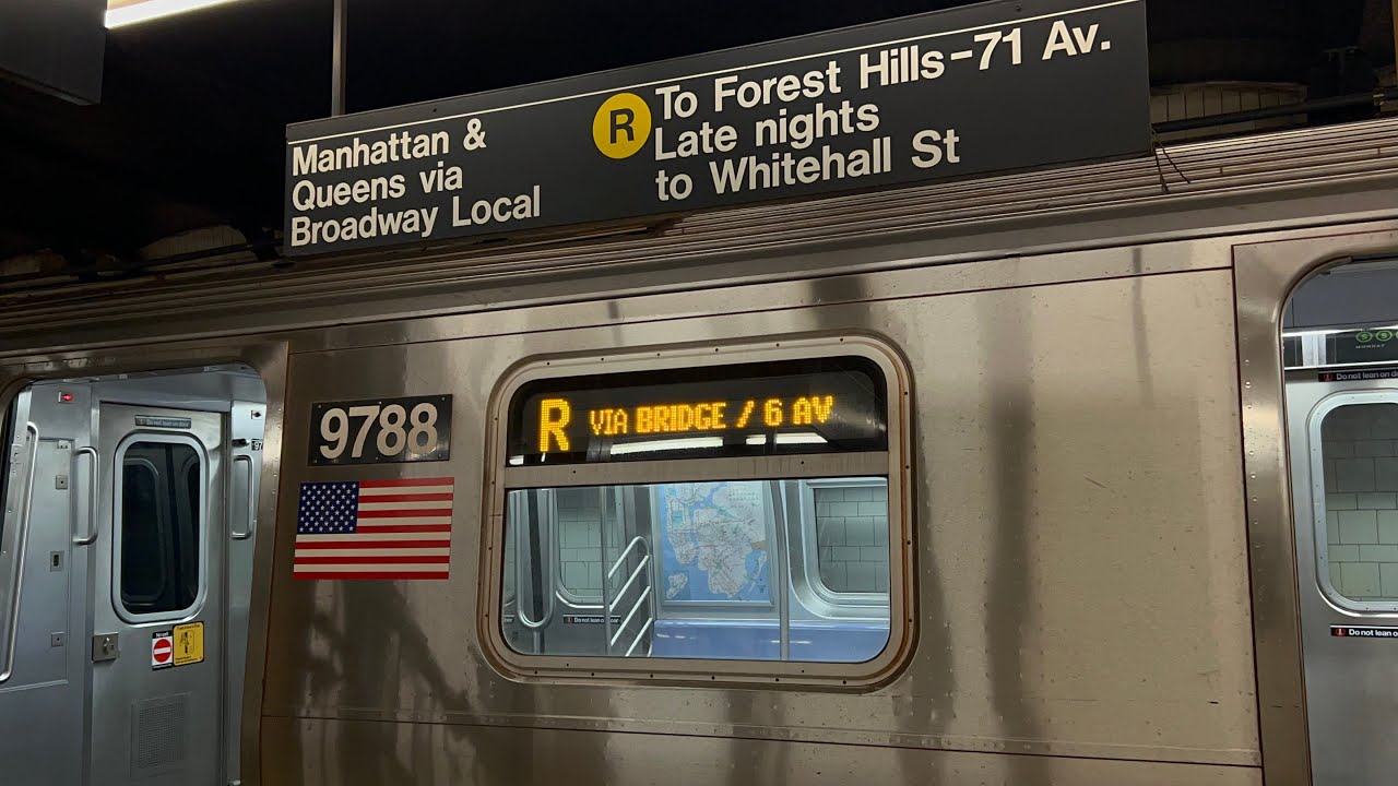 BMT Subway: R160A-2 (R) Train Ride from Bay Ridge to Forest Hills via 6th Ave Local / 53rd Street